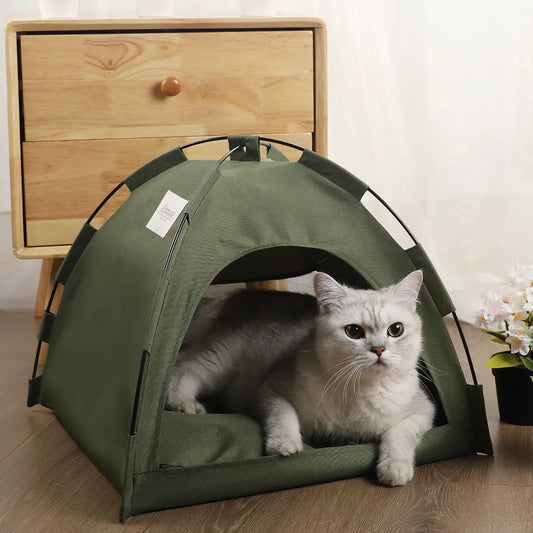 Cozy Cat Dome: Plush Pet Tent Bed