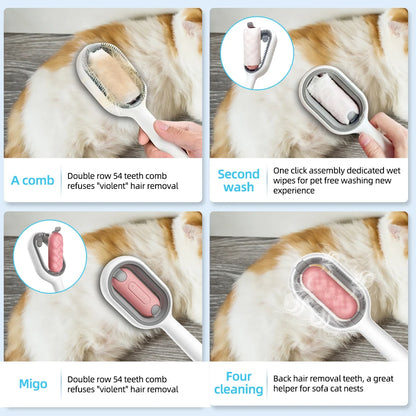 Versatile Pet Care Brush: Grooming, Massage & Shedding Tool