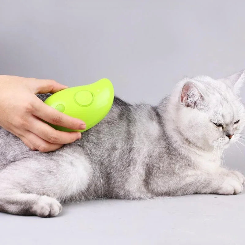 Purr-fect Steamy Brush: Groom & Massage Your Pet